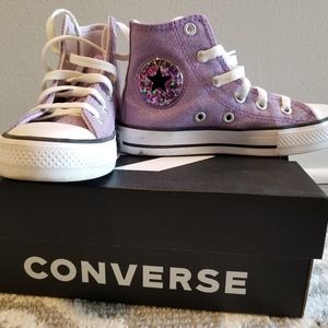 Girls purple converse size 12